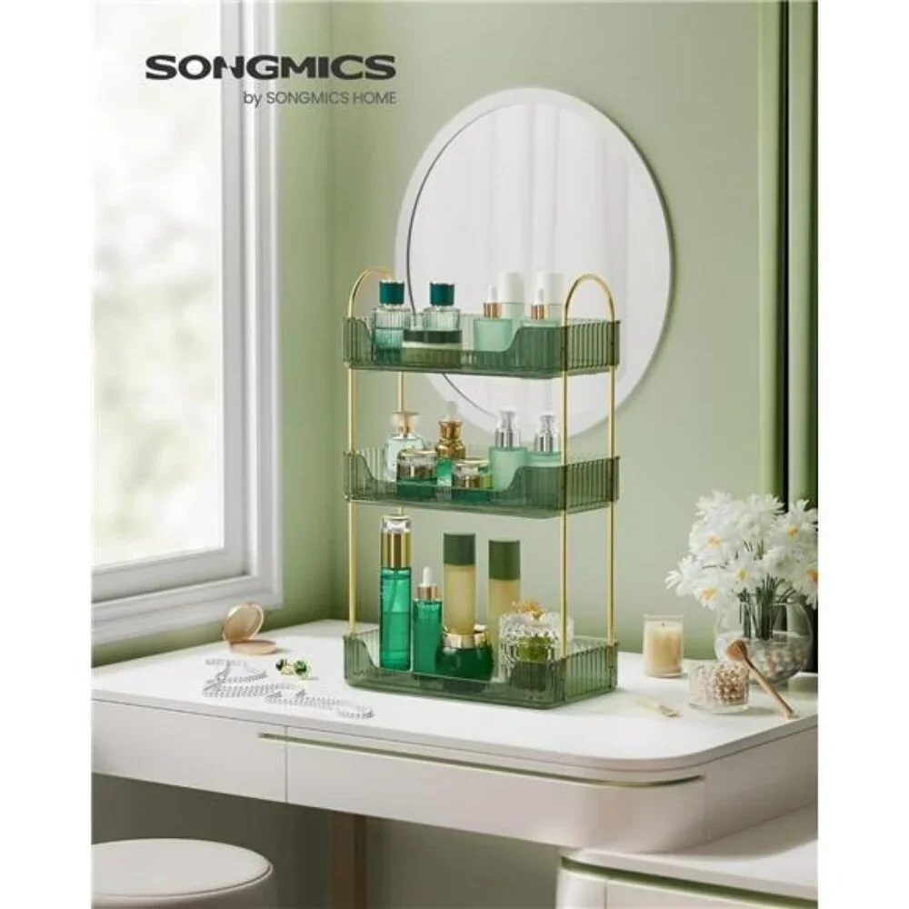 3 tier makeup organizer skincare storage shelf for vanity bathroom dresser